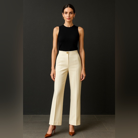 Ralph Lauren Purple Label Pants - Ralph Lauren purple label Cream Women's Trousers
